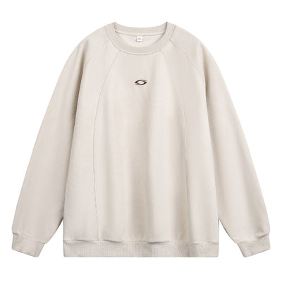 Faux Suede Texture Heavy Round Neck Sweater For Men